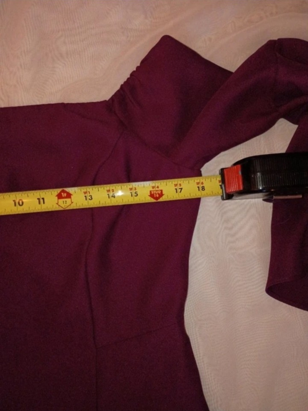 VENUS Purple/Burgundy Ruffled Sleeve Women’s Dress SEE MEASUREMENTS FOR SIZING - Picture 6 of 10